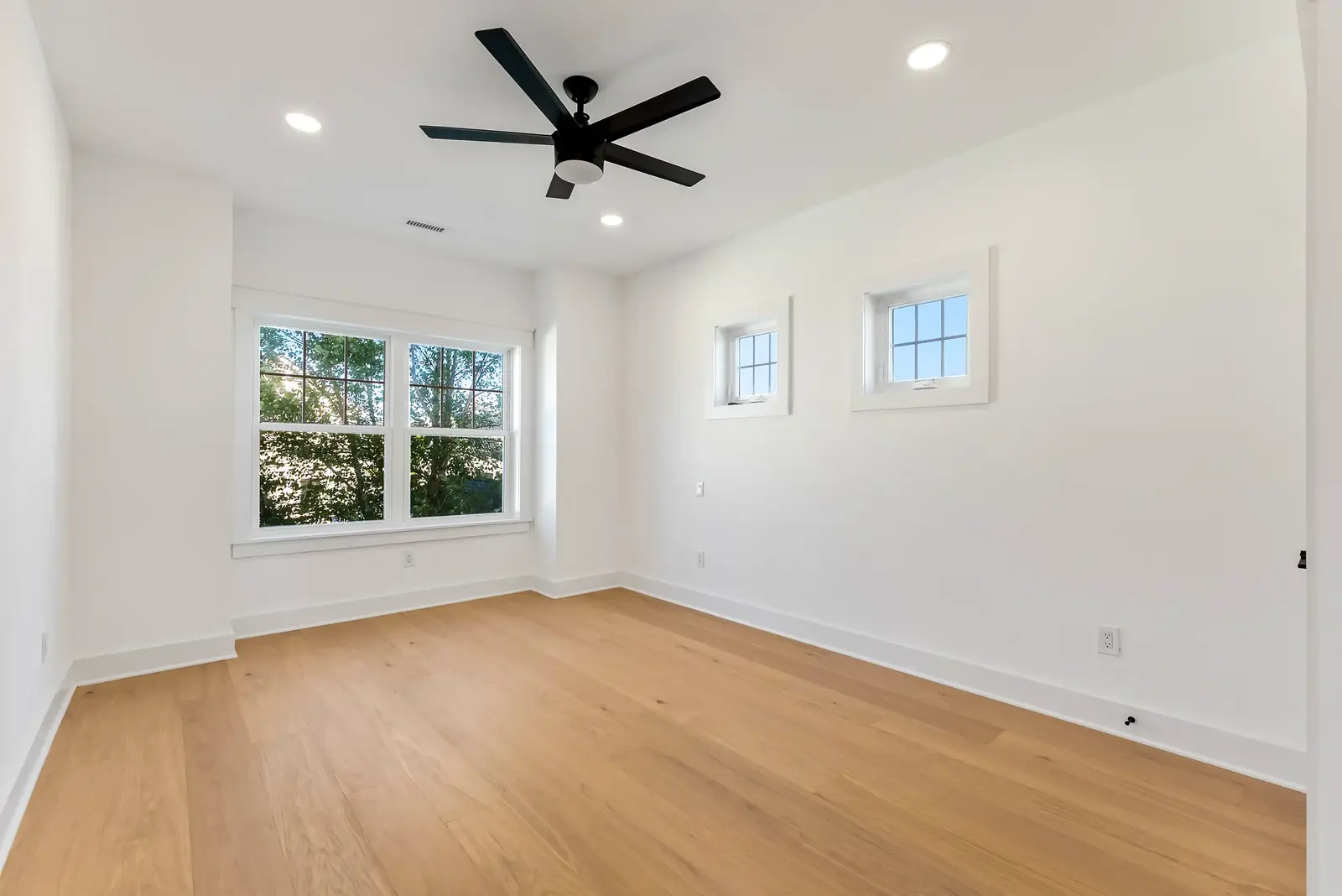 Empty living room before staging